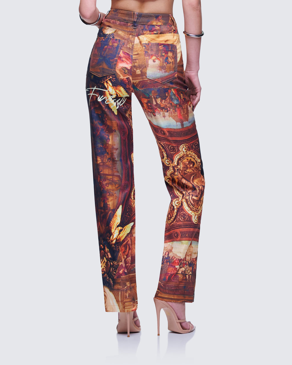 Fredi Renaissance Print Trousers by Aurelia Sun