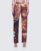 Fredi Renaissance Print Trousers by Aurelia Sun