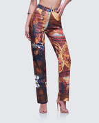 Fredi Renaissance Print Trousers by Aurelia Sun