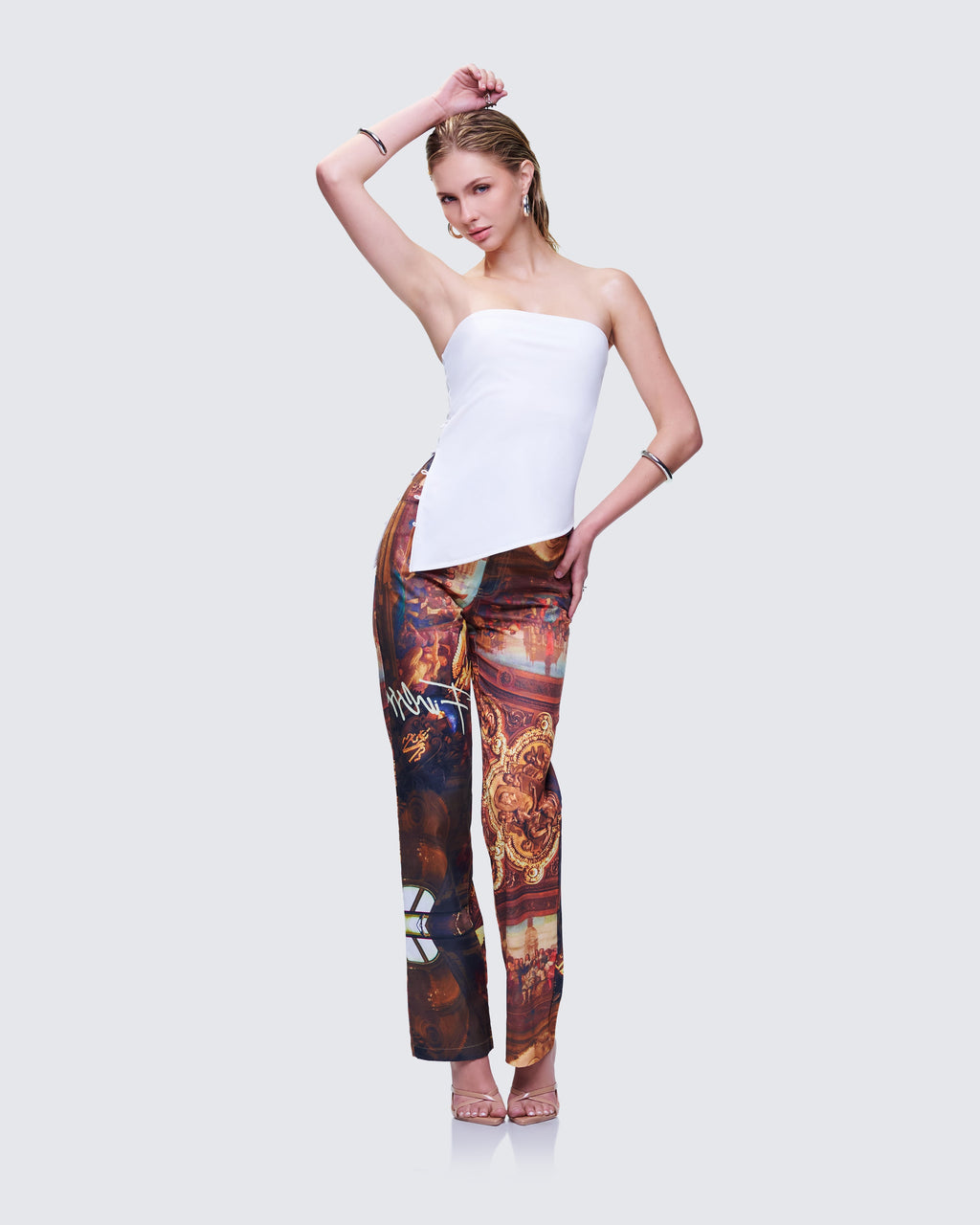 Fredi Renaissance Print Trousers by Aurelia Sun