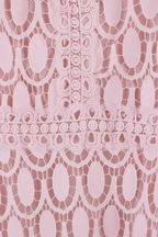 Jasmine Shell Pink Lace Midi Dress