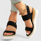 Merill Cushioned Comfort Sandals in Black by Aurelia Sun