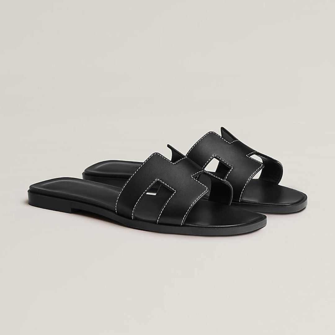 Cut-Out Strap Flat Sandals