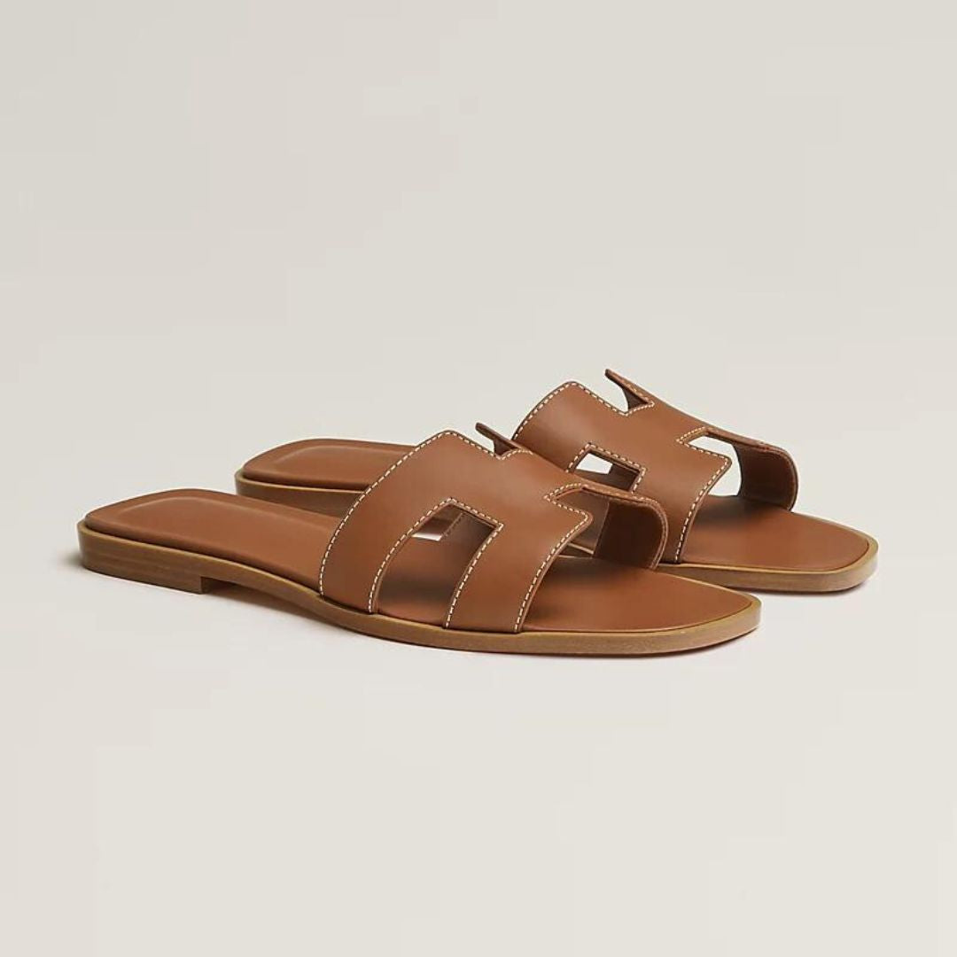 Cut-Out Strap Flat Sandals