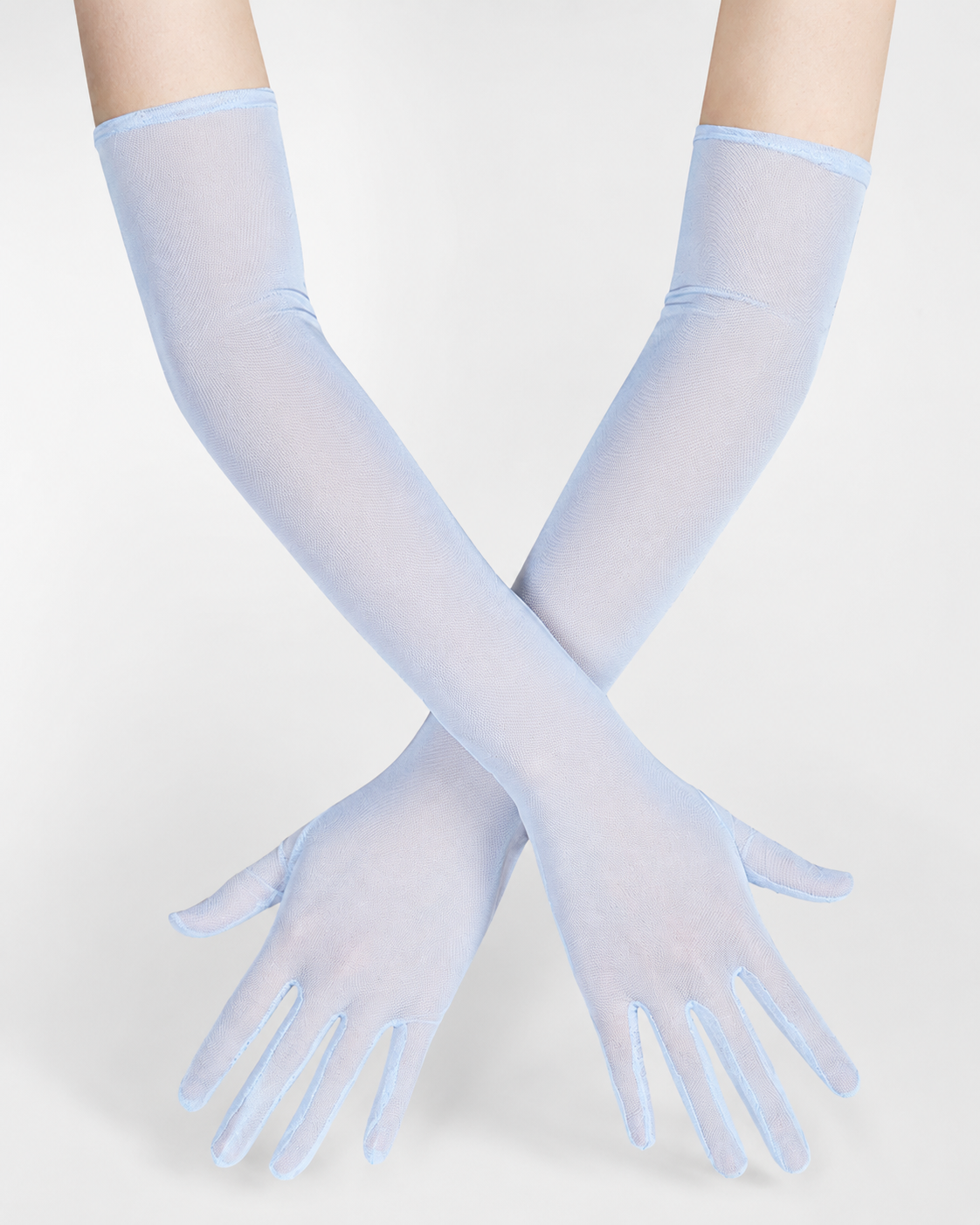 Aurelia Sun Sheer Mesh Gloves – Light Blue