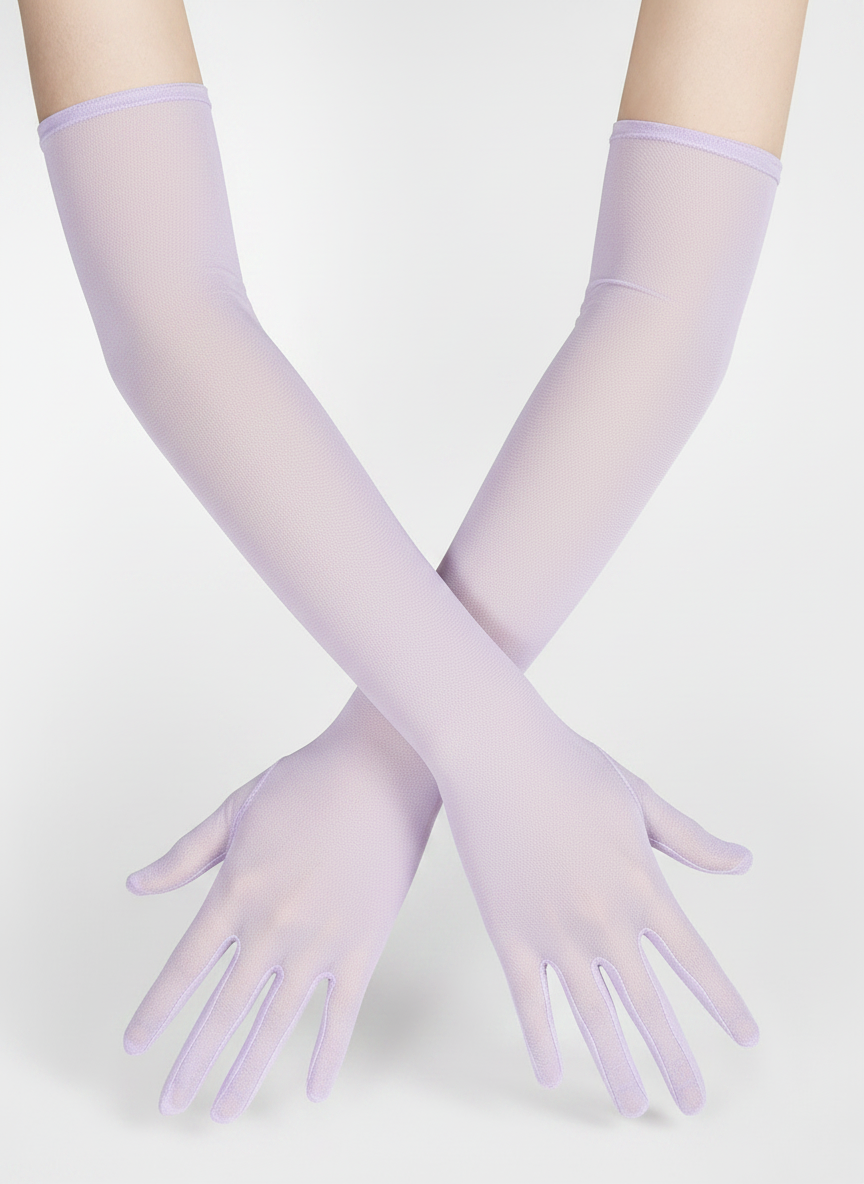 Aurelia Sun Sheer Mesh Gloves – Light Purple
