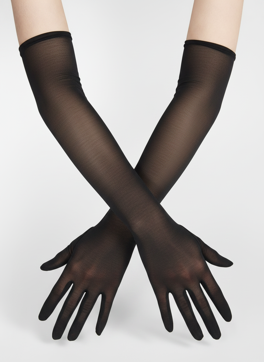 Aurelia Sun Sheer Mesh Gloves – Black