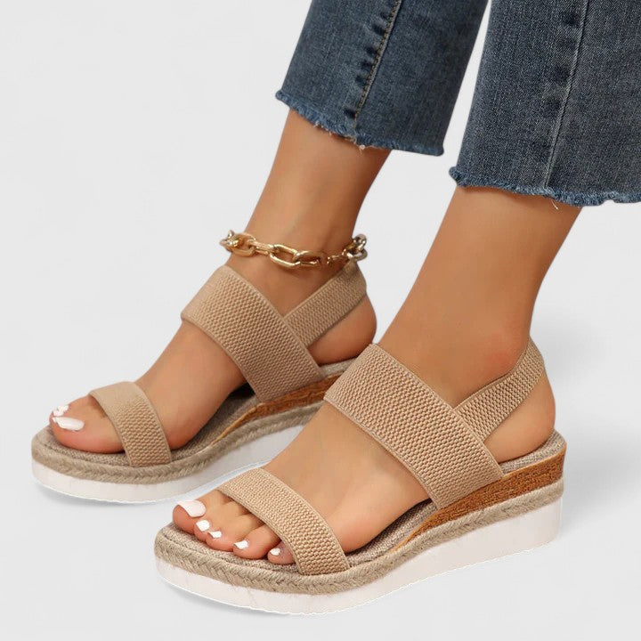 Merill Cushioned Comfort Sandals in Blue by Aurelia Sun