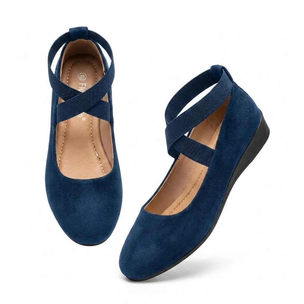 Leather Flat Sandals with Gold Detail