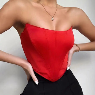 Structured Off-Shoulder Corset Top