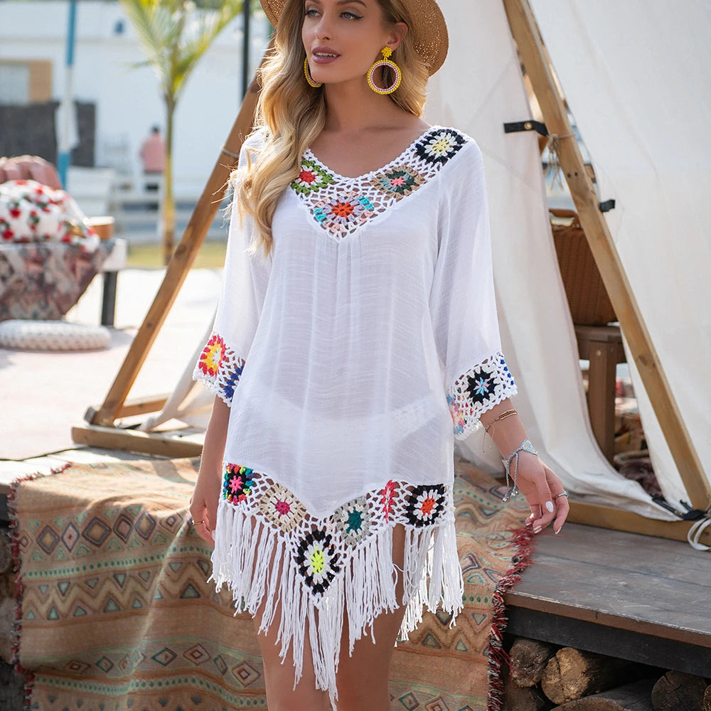Fringe Crochet Beach Tunic