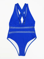 Mesh Plunge One-Piece Swimsuit