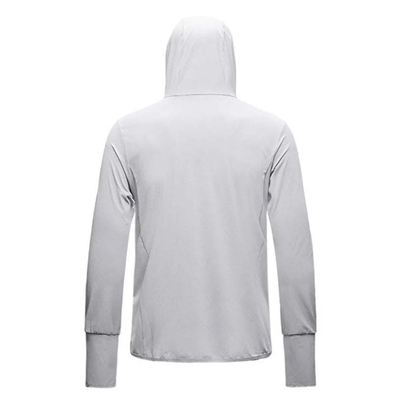 TRVLWEGO Quick Dry Long Sleeve Hoody for Men Women Summer Sun UV Protection Hooded Jacket Thin Beach Sweatshirt Travel Cloth