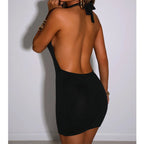 Halter Sleeveless Mini Dress