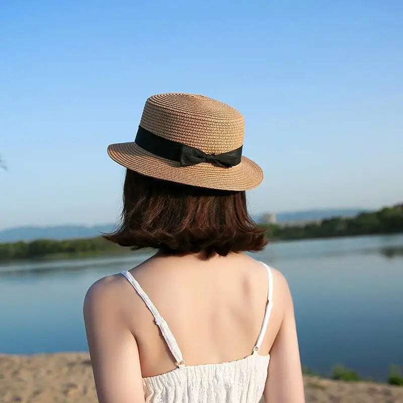 Bow-Trim Panama Straw Hat