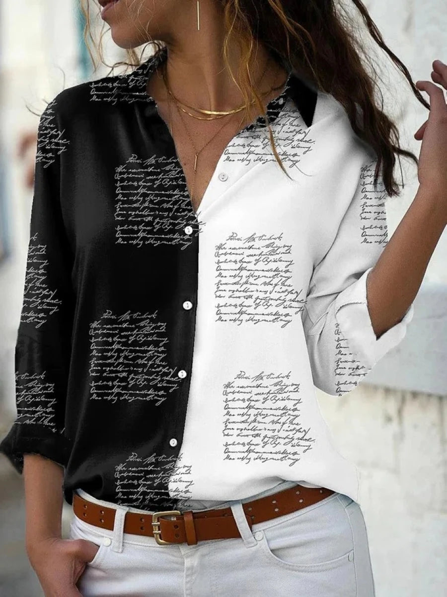 Long-Sleeve Relaxed Blouse