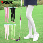 PGM 10 Color High Elasticity Socks Women Golf Clothes Sunscreen ice silk Female Leggings Pants Tennis/Badminton Outdoor Stocking