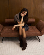 Chocolate Slouchy Knee-High Boots