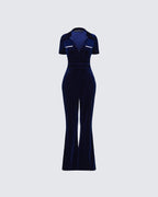 Joanna Collared Flared Jumpsuit by Aurelia Sun