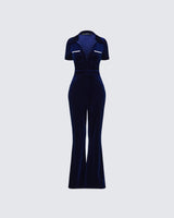 Joanna Collared Flared Jumpsuit