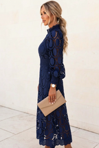 Jasmine Sapphire Lace Midi Dress