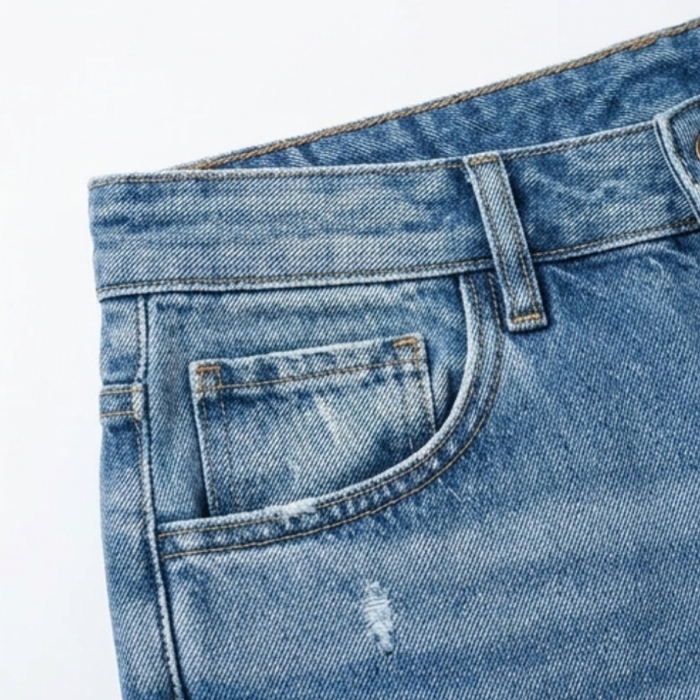 Capri Cropped Straight-Leg Jeans – Navy