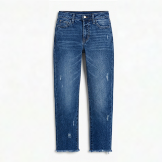 Capri Cropped Straight-Leg Jeans