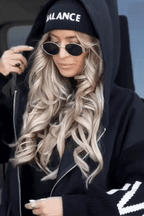 Kelly Black Drawstring Hooded Coat