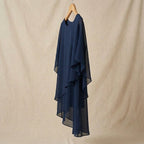 Kimmy Draped Palazzo Trouser Set in Blue by Aurelia Sun