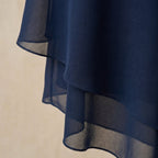 Kimmy Draped Palazzo Trouser Set in Blue by Aurelia Sun