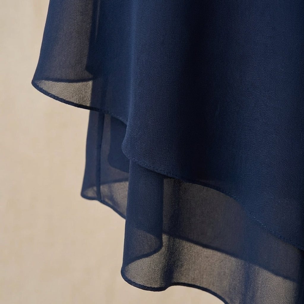 Kimmy Draped Palazzo Trouser Set in Blue by Aurelia Sun