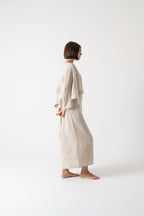 Kimonos Linen Wrap Dress – Oatmeal by Aurelia Sun