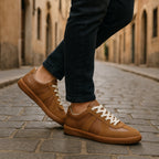 Pieter Men's Lace Up Casual Sneakers in Brown by Aurelia Sun