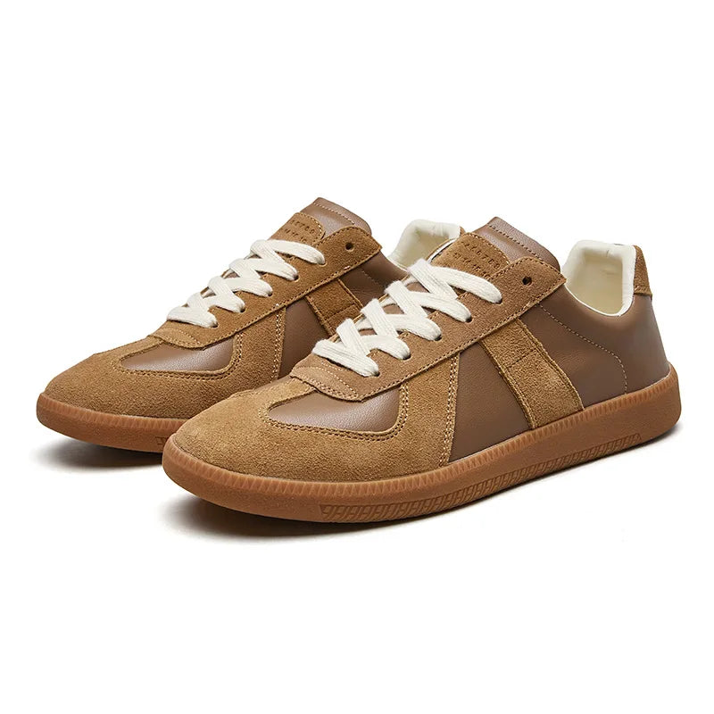 Pieter Men's Lace Up Casual Sneakers in Brown by Aurelia Sun