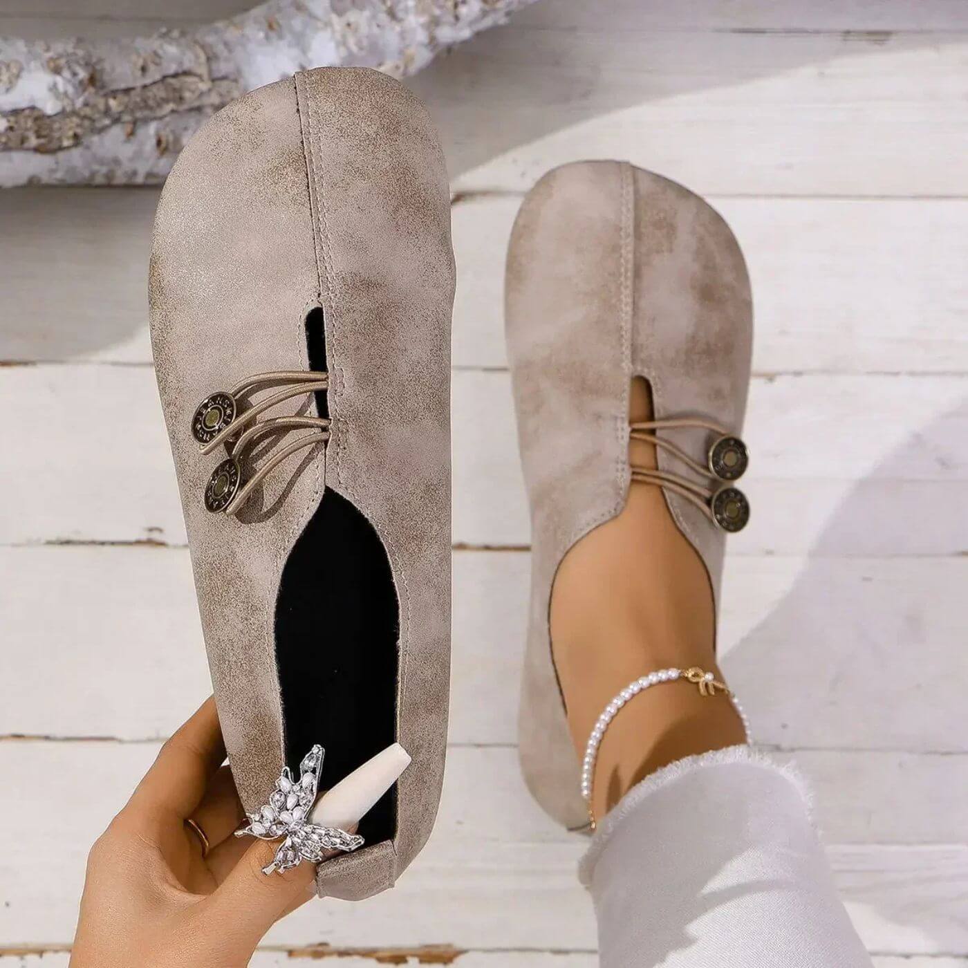 Soft Matte V-Cut Ballet Flats