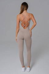 Strappy Open-Back Active Jumpsuit