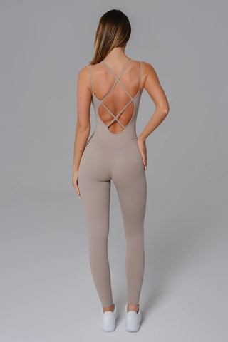 Strappy Open-Back Active Jumpsuit
