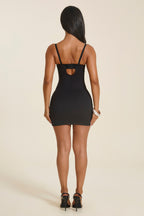 Black Sculpting Sweetheart Mini Dress