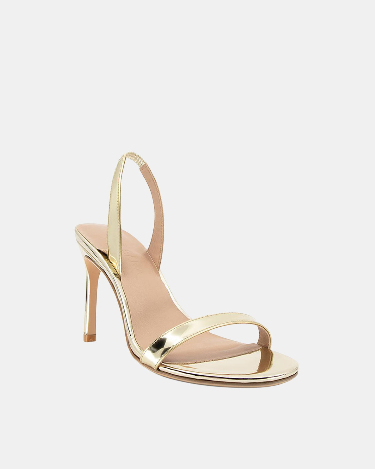 Martini Leather Stiletto Heel – Gold by Aurelia Sun