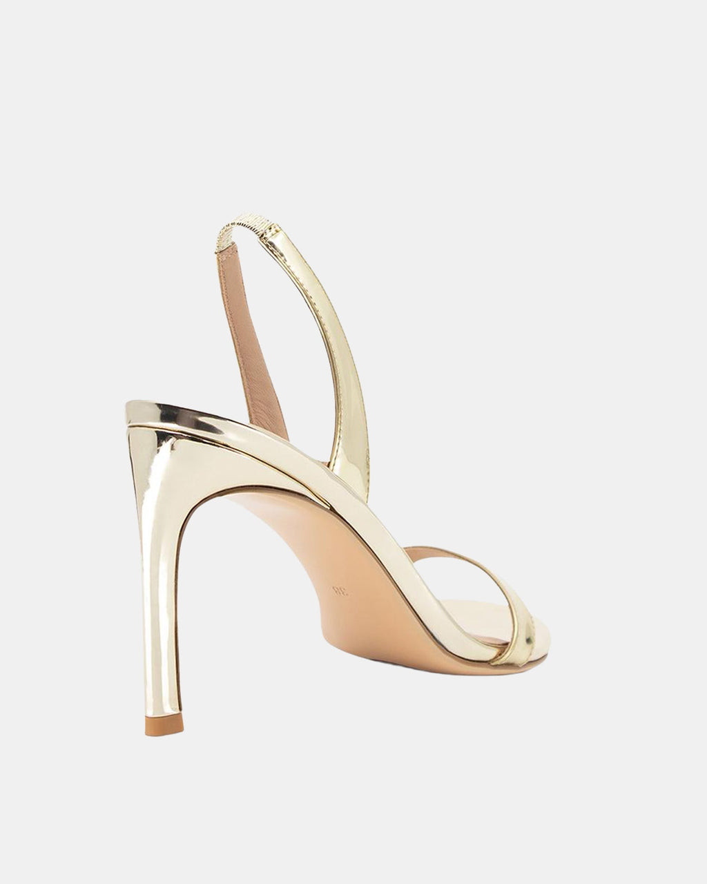Martini Leather Stiletto Heel – Gold by Aurelia Sun