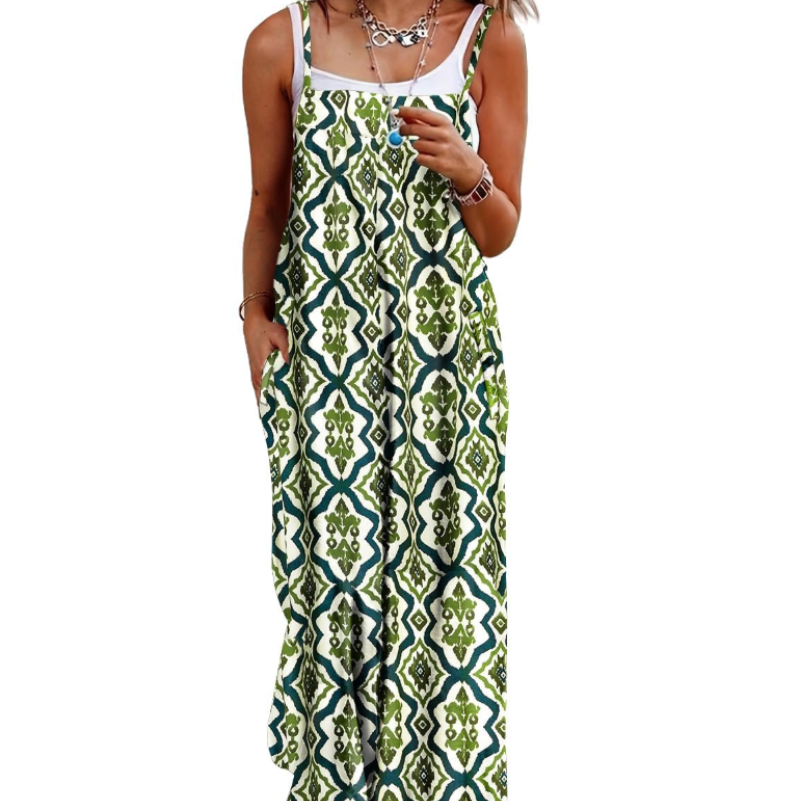 Cotton Wide-Leg Pocket Jumpsuit