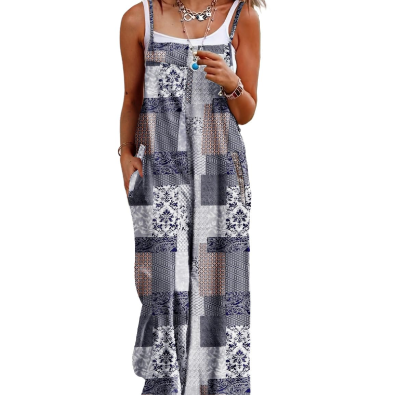 Cotton Wide-Leg Pocket Jumpsuit