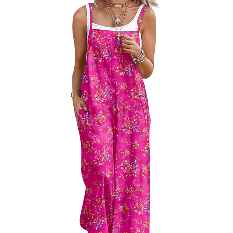 Cotton Wide-Leg Pocket Jumpsuit