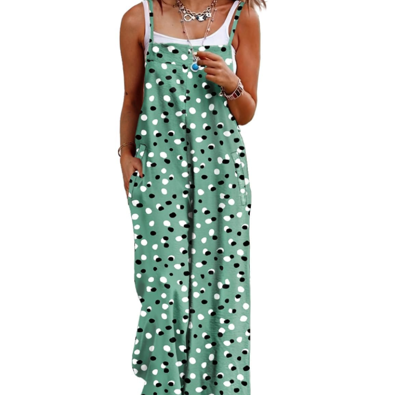 Cotton Wide-Leg Pocket Jumpsuit