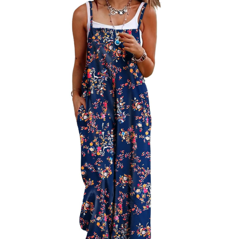 Cotton Wide-Leg Pocket Jumpsuit