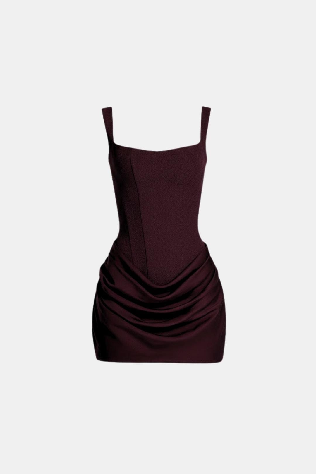 Boned Bodice Cowl Mini Dress