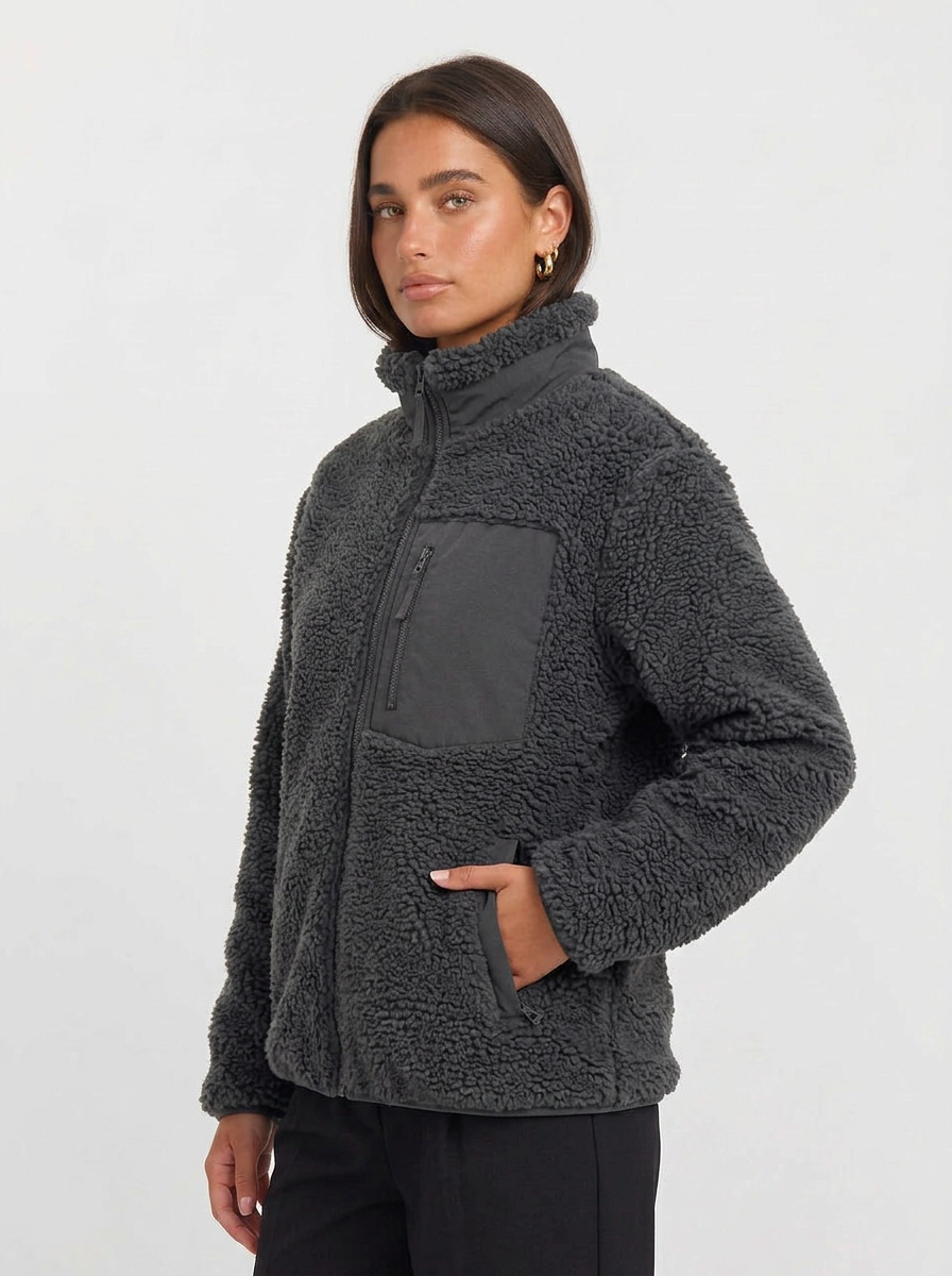 Miles Sherpa Fleece Zip Jacket