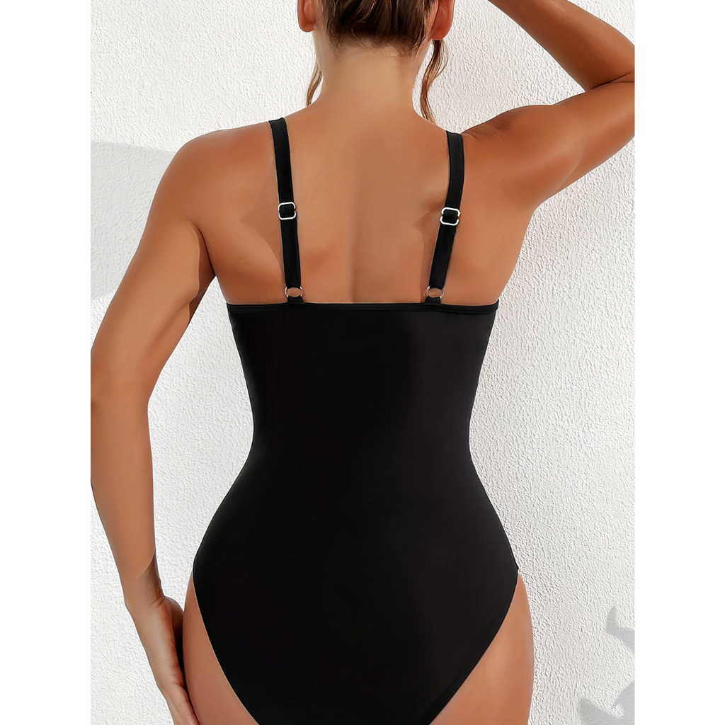 Allegra Mesh Panel One Piece Swimsuit in Leopard by Aurelia Sun