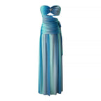 Ombre Strapless Cut-Out Maxi Dress