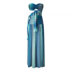 Ombre Strapless Cut-Out Maxi Dress